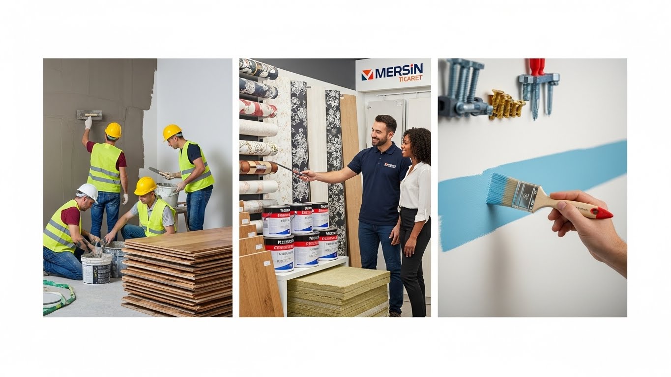 Mersin yapı malzemeleri stok görüntüsü