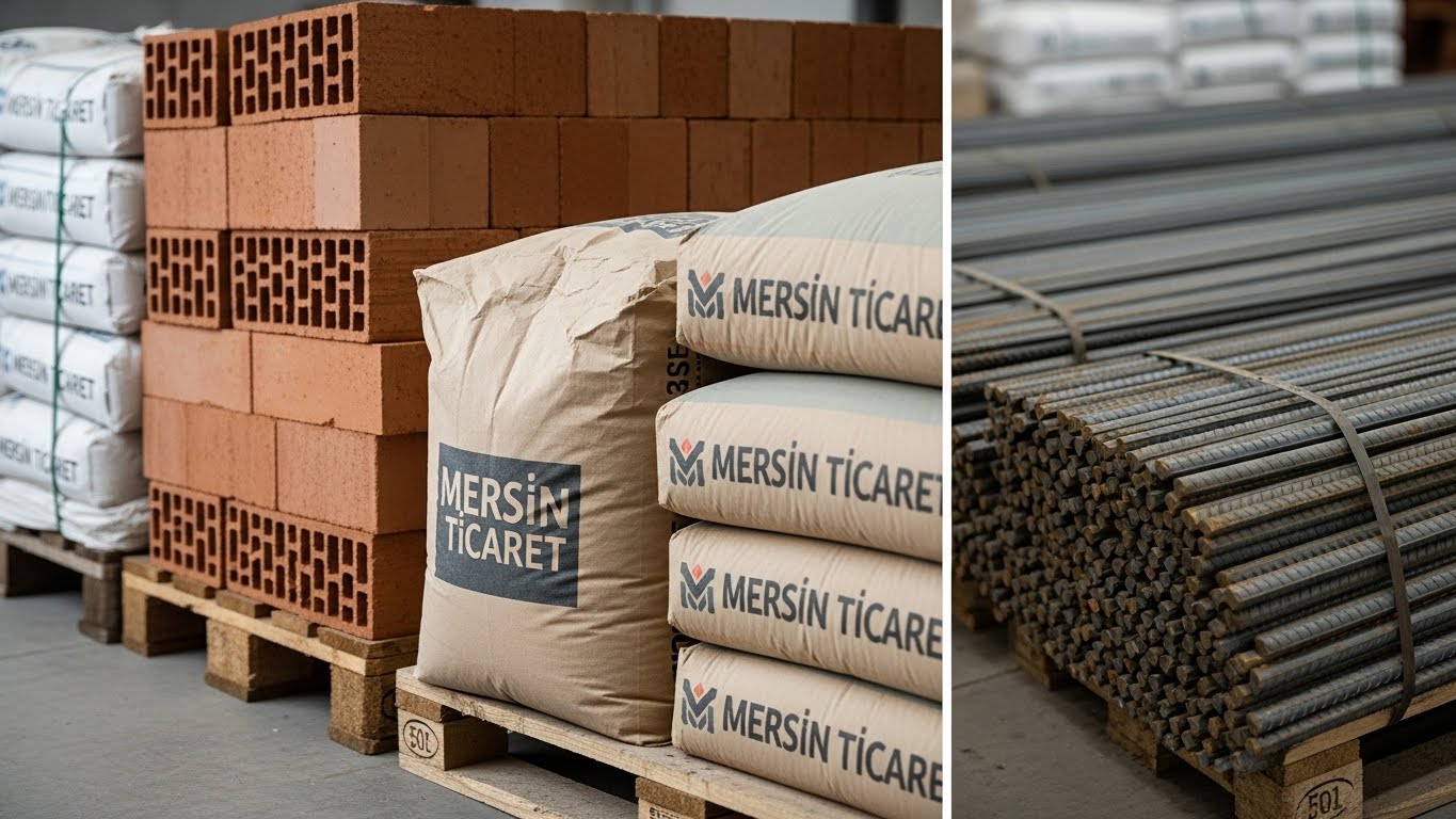 Mersin yapı malzemeleri stok görüntüsü